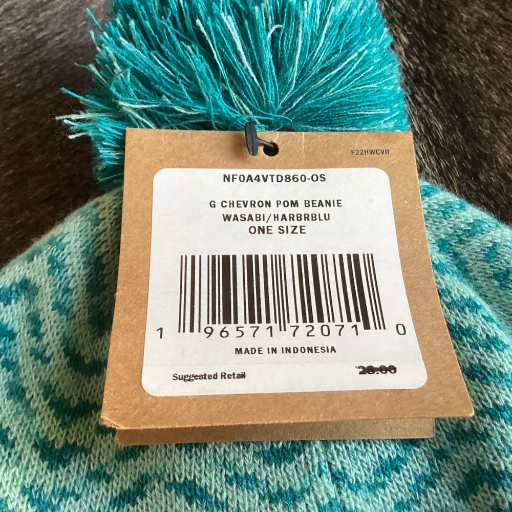 The North Face Kids/Youth Chevron Pom Beanie Wasabi